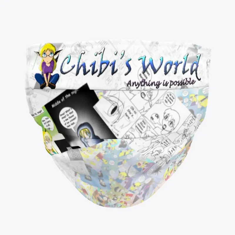 Chibi's World Comic collage mask